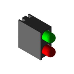 The image shows 3mm bi-level indicator LEDs of China QUEENDOM Company.