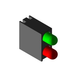 The image shows 5mm bi-level indicator LEDs of China QUEENDOM Company.